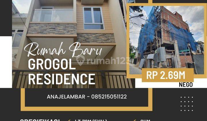 ANA RUMAH BARU UK 5X14M DI GROGOL RESIDENCE 1