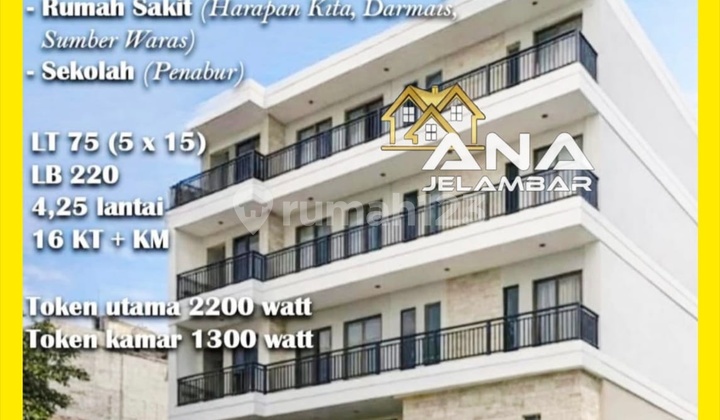 Ana Rumah Kos Uk 5X15m di Tomang 1