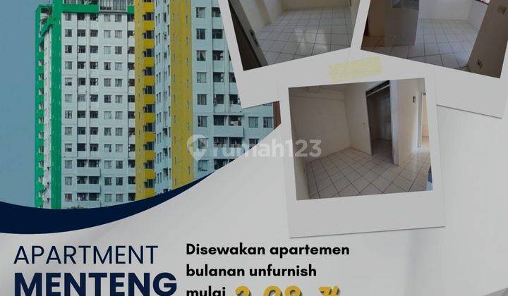 Apartemen Menteng Square Unfurnished Bulanan Lt Rendah 1 Kamar  1