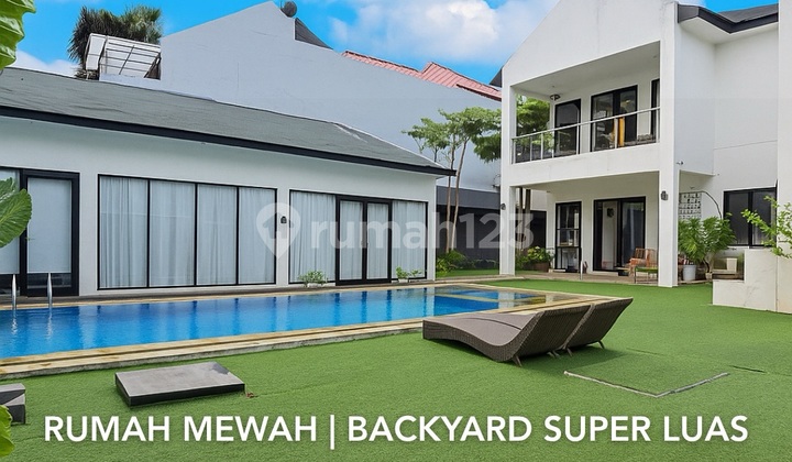 Cinere Mewah Design Tropical Modern Backyard Swimming Pool Modern