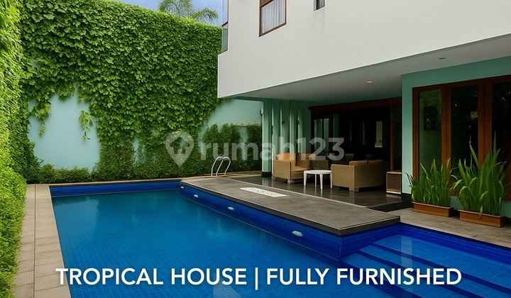 Pejaten Barat. Modern Tropical House 2 Lantai