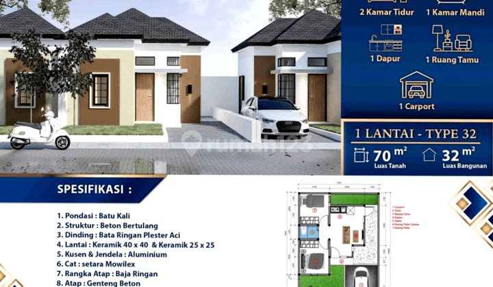 Rumah Dekat Jakarta Selatan (parung Ciseeng) 300 Jt 30/70 All In 2 Jt 1