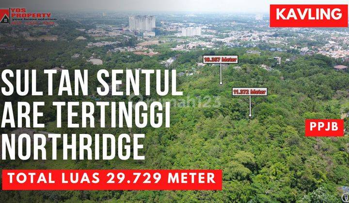 Kavling Sultan Sentul City || Northridge || Luas 29.729 Meter || 5 Juta/meter || SHGB || View Danau , Perbukitan & Gunung || Sentul City 1