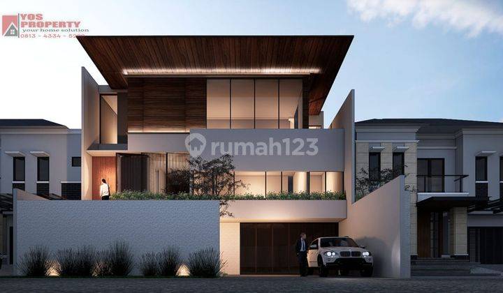 Rumah Baru Full Marmer Dengan Akses Lift Tahap Finishing  || Depan Green Area || Cluster Cassablanca || 8,5 Milyar 1