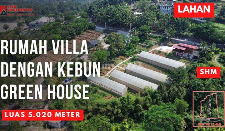 Dijual Cepat Villa Dengan Green House || Luas 5.020 || Pasir Angin || 5,2 Milyar || Kec. Megamendung 1