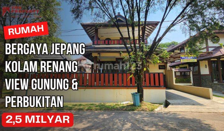 Rumah Bergaya Jepang Dengan Kolam Renang Posisi Hook || 2,5 Milyar || View Gunung & Bukit || Cluster Taman Sakura Sentul City 1