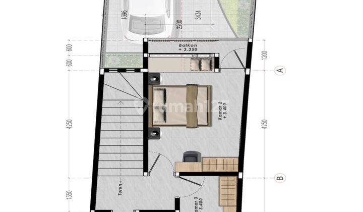 Rumah Minimalis 2 Lantai Daerah Panjer Pusat Kota Denpasar 2