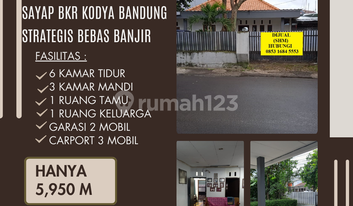 House in Sayap Bkr, Bandung City, Strategic, Flood-Free