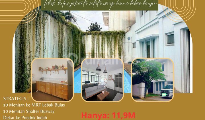 harga bawah pasaran rumah kantor mewah kolam renang lebak bulus jakarta selatan 2