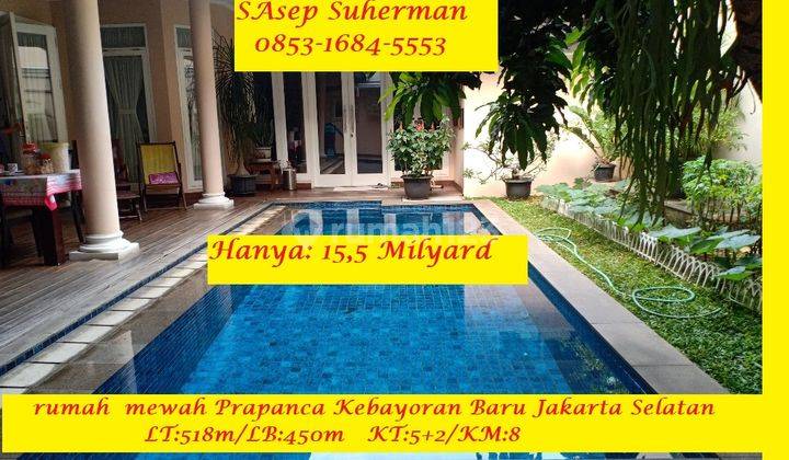 Rumah Swimming Pool Mewah Prapanca Kebayoran Baru Jakarta Selatan 1