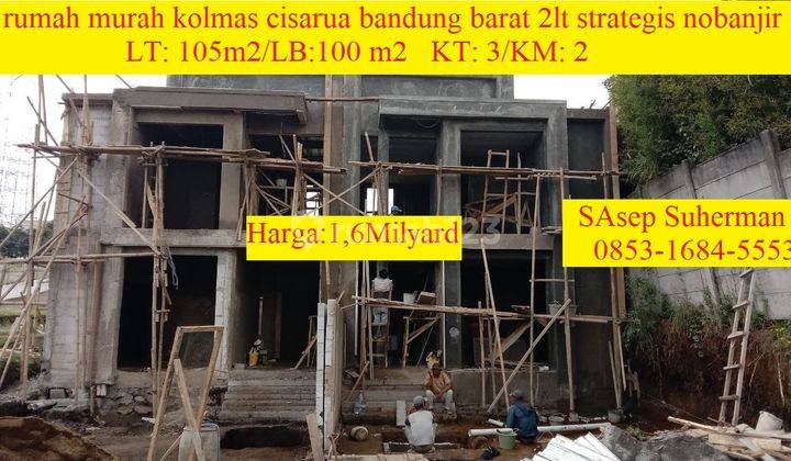 Rumah Murah Kolmas Cisarua Bandung Barat 2lt Strategis Nobanjir 1