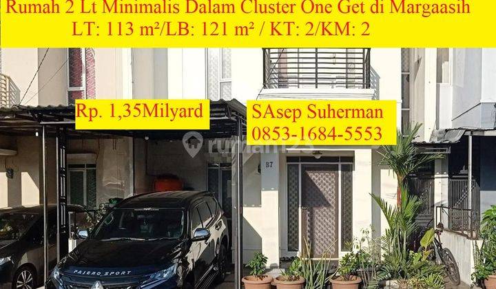 rumah 2lt siap huni minimalis dalam cluster one gate di margaasih 1