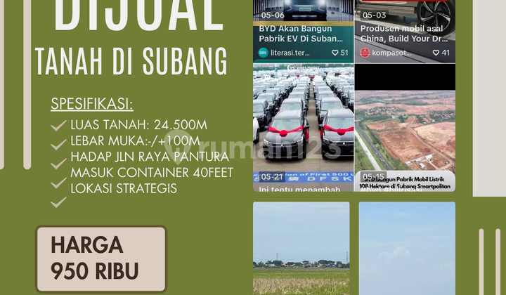 dijual murah tanah di kawasan pelabuhan internasional patimban subang jabar  2