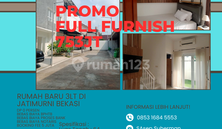 Rumah Baru 3Lt di Jatimurni Bekasi Dp0% Siap Huni Bebas Banjir Rumah Baru 3Lt di Jatimurni Bekasi Dp0% Siap Huni Bebas Banjir