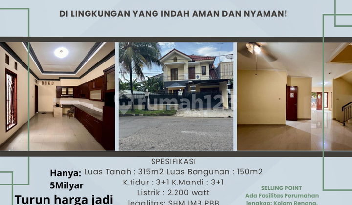 rumah 2lt di perumahan elit di cikunir jln ratna kota bekasi bebas banjir siap huni