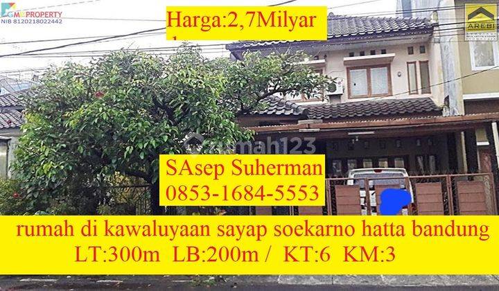 Rumah di Kawaluyaan Sayap Soekarno Hatta Bandung Strategis Bebas Banjir 1