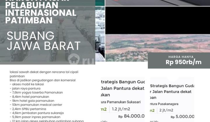 Tanah Harga Bawah Pasar Kawasan Pelabuhan Internasional Patimban