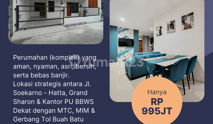 Rumah Baru Murah Siap Huni Bebas Banjir di Soekarno Hatta Bandung