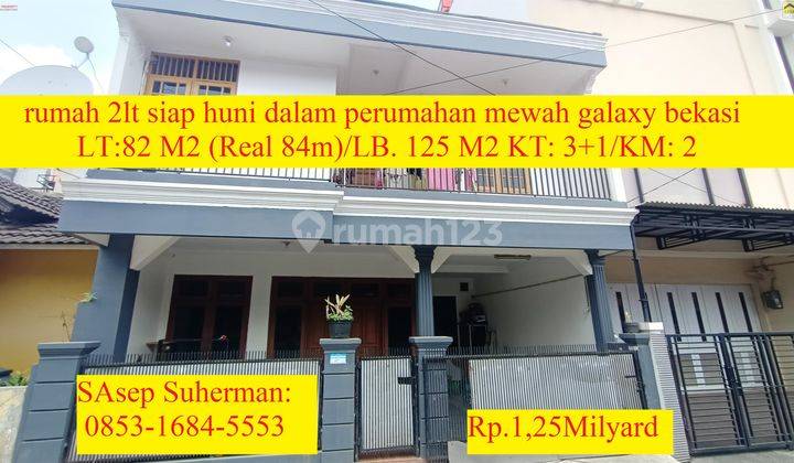 Rumah 2lt Siap Huni Dalam Perumahan Mewah Galaxy Bekasi Bebas Banjir 1