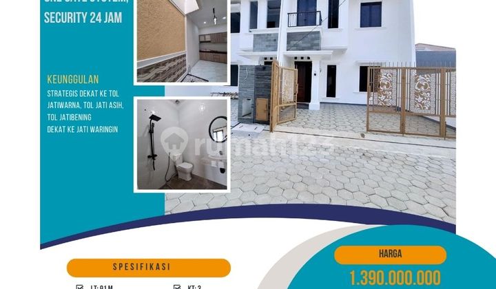 rumah baru american clasic di bekasi kota dkt LRT dan tol jatibening