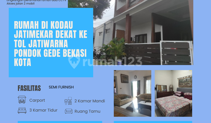 rumah di kodau jatimekar Dekat Ke Tol Jatiwarna Pondok Gede Bekasi Kota siap huni bebas banjir rumah di kodau jatimekar Dekat Ke Tol Jatiwarna Pondok Gede Bekasi Kota siap huni bebas banjir