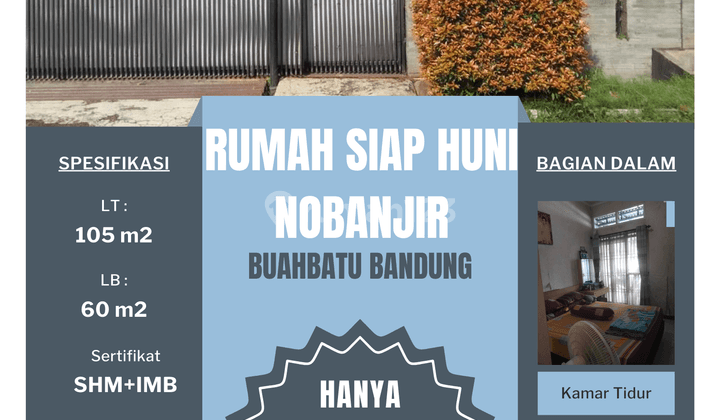 rumah di margasari buahbatu kota bandung siap huni bebas banjir 1