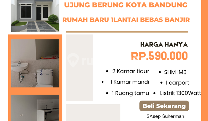 rumah di cijambe indah ujung berung kota bandung bebas banjir