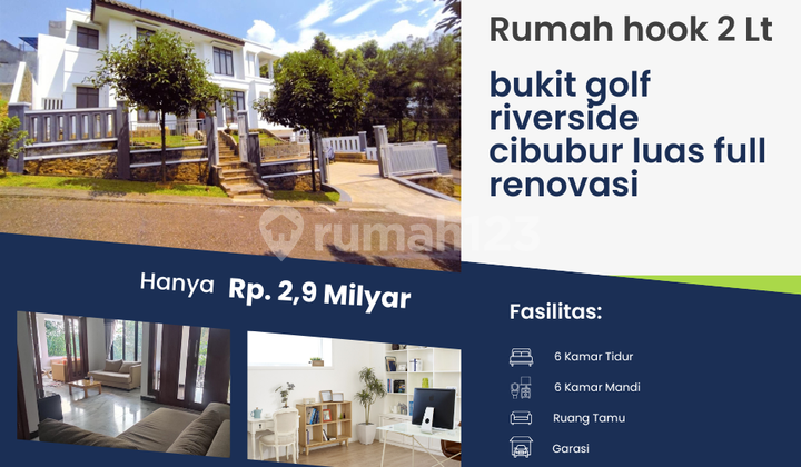 rumah hook 2lt di bukit golf riverside cibubur luas full renovasi rumah hook 2lt di bukit golf riverside cibubur luas full renovasi