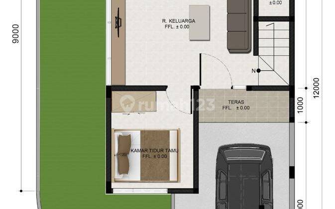 Rumah Baru Dijual Adamar Residence Antapani Bandung Minimalis 2