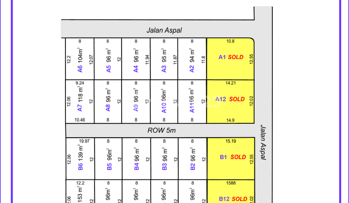 Tanah SHM 153 m² : 200 Meter Kantor Kecamatan Nanggulan 1