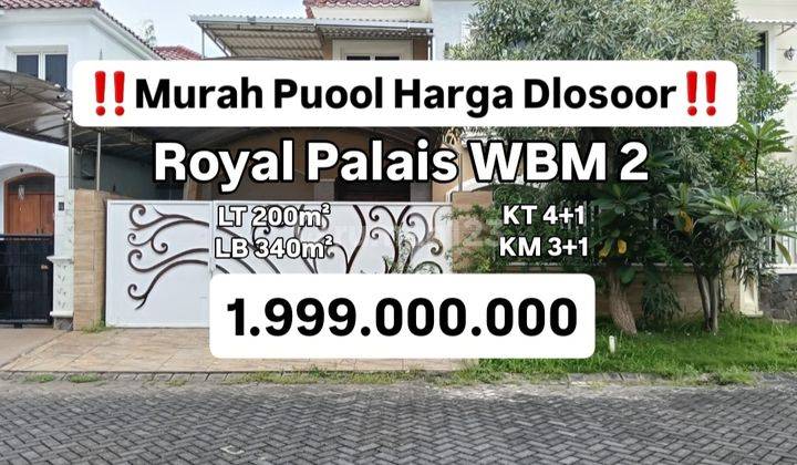 Rumah Wisata Bukit Mas 2 Cluster Royal Palais Surabaya [634] 2