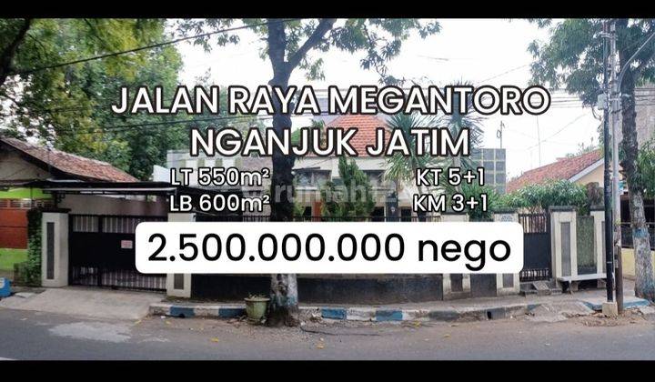 Rumah Strategis Nol Jalan Raya Megantoro Nganjuk Jawa Timur [597] 1