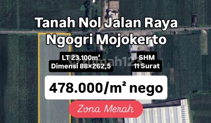 Zero Lot Ngogri Main Road Kedungsari, Kemlagi District, Mojokerto [692]