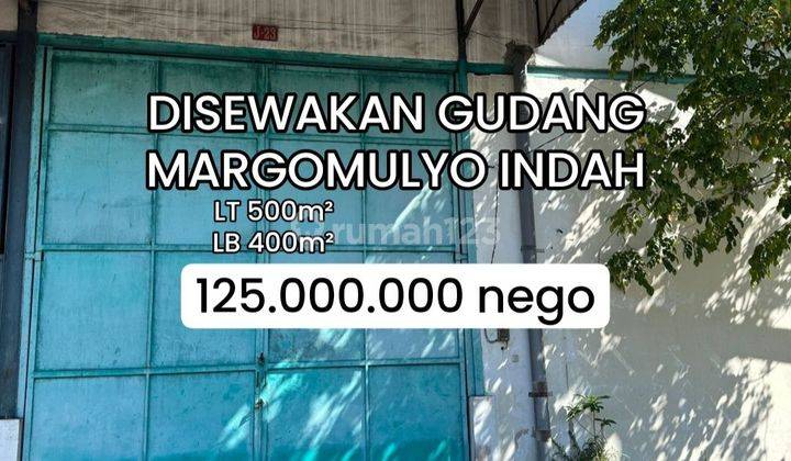 Murah Disewakan Gudang Margomulyo Mutiara Indah Surabaya [592]
 1