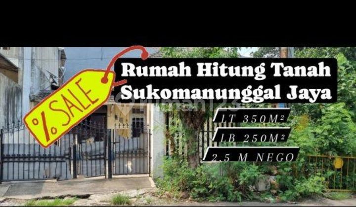RUMAH HITUNG TANAH SUKOMANUNGGAL JAYA MURAH SURABAYA BARAT [56] 1