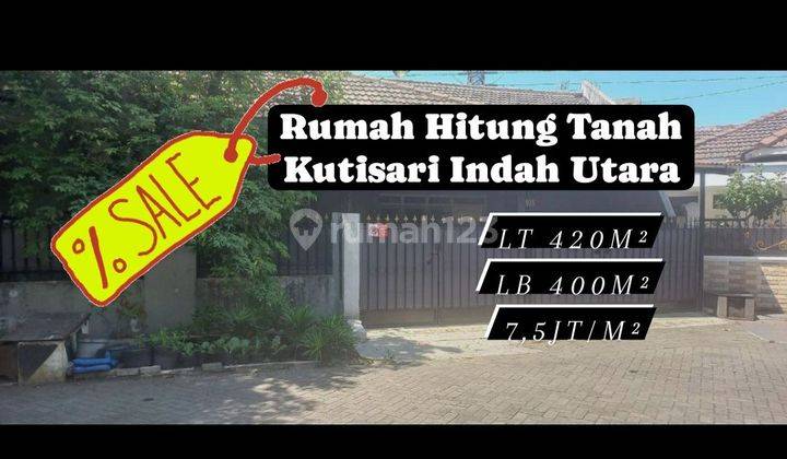 Murah Rumah Hitung Tanah Kutisari Indah Utara Surabaya [102] 1