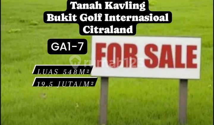 INTERNATIONAL GOLF HILLSIDE LAND PLOT CITRALAND BLOCK GA1-7 [248]