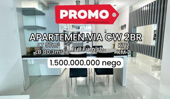 Termurah Apartemen Via Ciputra World 2Br Turun Harga Lagi [372]
 1