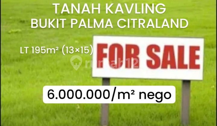 Tanah Kavling Bukit Palma Citraland Utara Blok E3-14 Sby [395]
