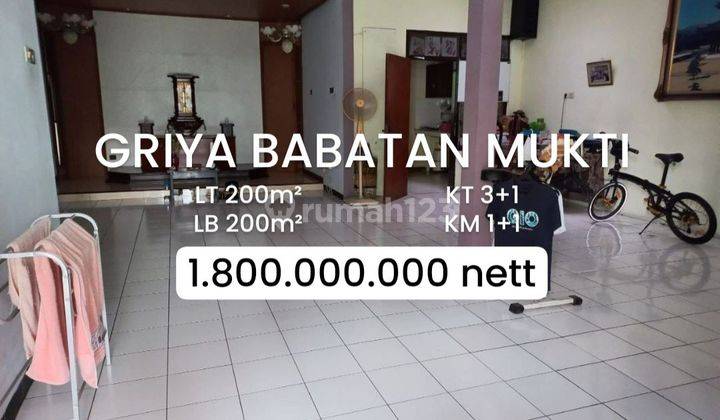 Termurah Rumah Griya Babatan Mukti Wiyung Dkt Graha, Pakuwon[414] 1