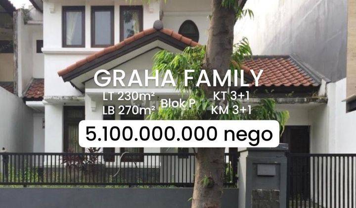 Rumah 2 Lantai Graha Family Blok R Dkt Pakuwon, Citraland [422] 1