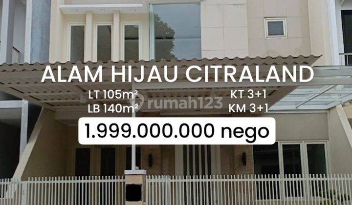 Rumah Siap Huni 2 Lantai Alam Hijau Citraland Dkt Pakuwon [457] 1