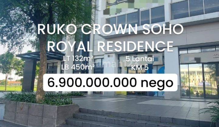 Ruko 5 Lantai Crown Soho Royal Residence Wiyung Surabaya [477]
 1