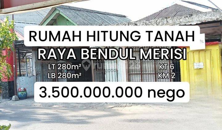 Rumah Hitung Tanah Nol Jalan Raya Bendul Merisi Surabaya [495] 1