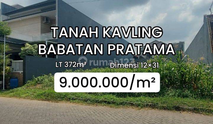 Tanah Kavling Babatan Pratama Wiyung blok S Surabaya Barat [499] 1