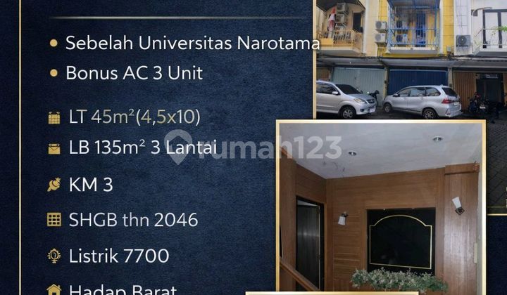 Ruko 21 Klampis Arif Rahman Hakim 3 Lantai Surabaya Timur [724]