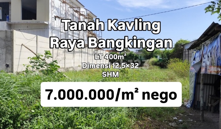 Murah.tanah Kavling Nol Jalan Raya Bangkingan Surabaya [694]