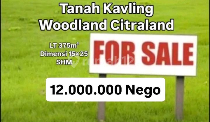 Murah Tanah Kavling Citraland Cluster Woodland Surabaya [688]
