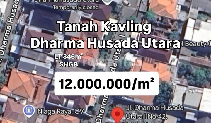 Barang Langka Tanah Kavling Dharma Husada Utara Surabaya [642] 1