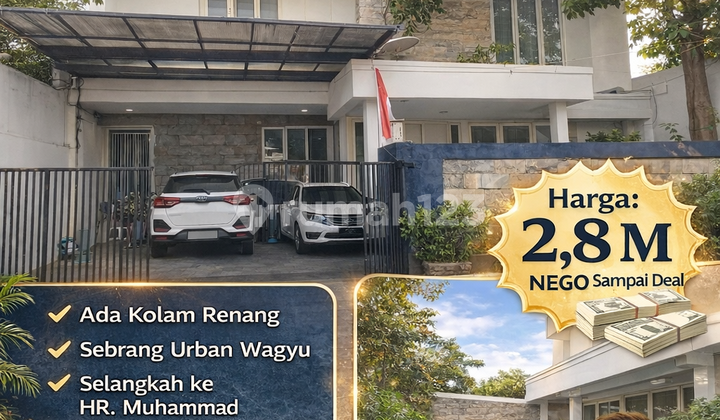 Rumah 2 Lantai Darmo Permai Utara Surabaya Barat Ada Pool [770]